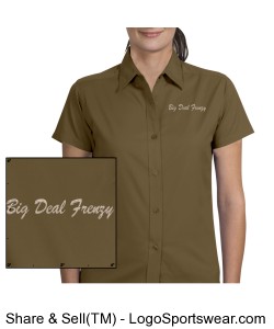 Ladies Short Sleeve Teflon Twill Shirt Design Zoom